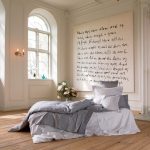 bedroom makeover - luxury bedroom with custom wall mural and old fireplace