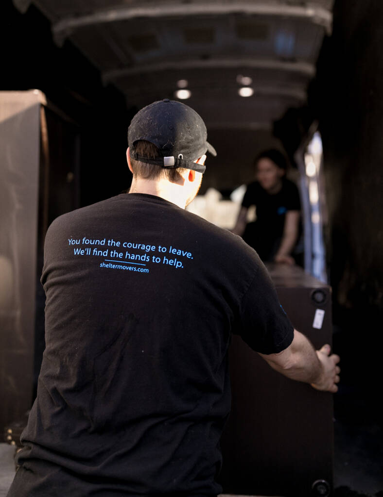 mover from the back caring furniture to a truck